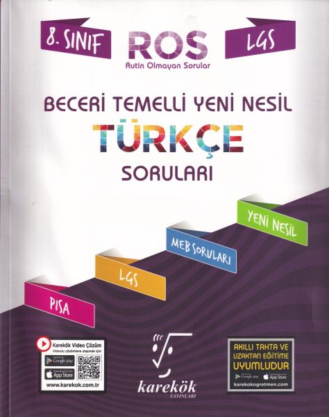 Karekök 8Sınıf Beceri Temelli Yeni Nesil Türkçe Soruları