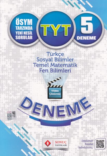 Sonuç TYT Video Çözümlü 5 Deneme Karekodlu