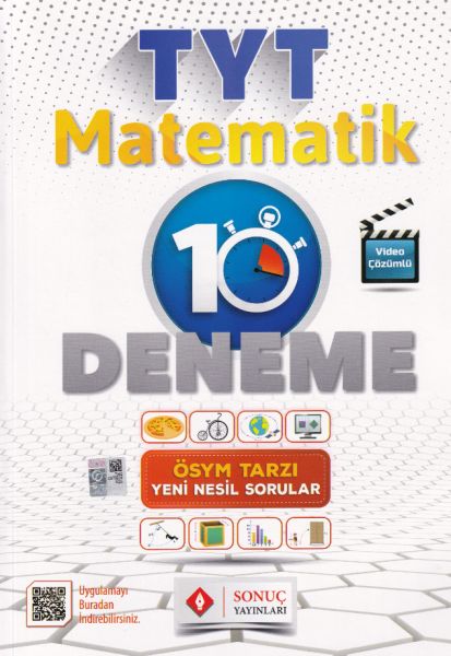 Sonuç TYT Matematik Video Çözümlü 10 Deneme Karekodlu