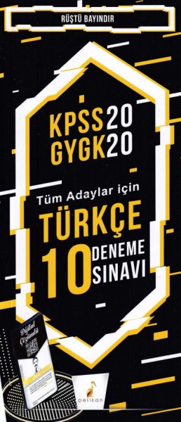 Pelikan KPSS 2020 GYGK  Tüm Adaylar İçin Türkçe 10 Deneme Sınavı Yeni