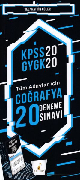 Pelikan KPSS 2020 GYGK  Tüm Adaylar İçin Coğrafya 20 Deneme Sınavı Yeni