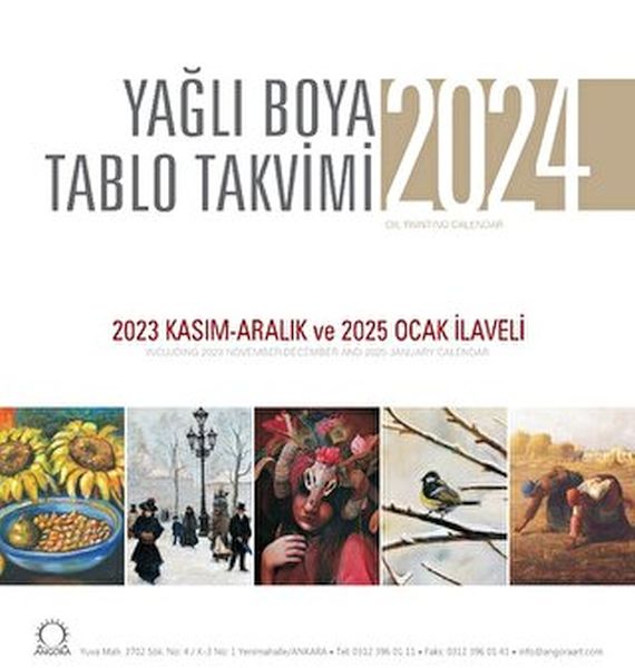 Yağlı Boya Tablo Takvimi 2024 Duvar Takvimi