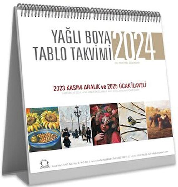 Yağlı Boya Tablo Takvimi 2024 Masa Takvimi