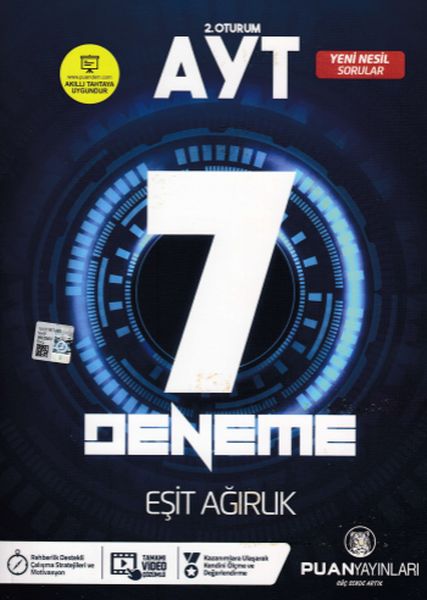 Puan AYT 2 Oturum AYT 7 Deneme Eşit Ağırlık Yeni