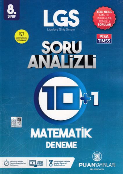 Puan 8 Sınıf LGS Matematik Soru Analizli 10+1 DenemeYeni