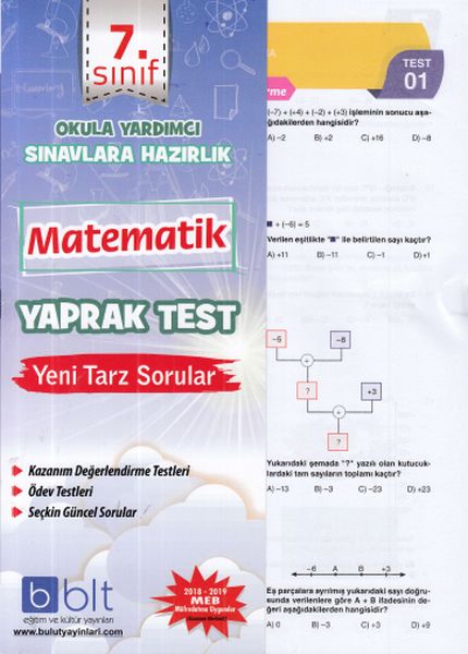 Bulut 7 Sınıf Matematik Yaprak Test Yeni