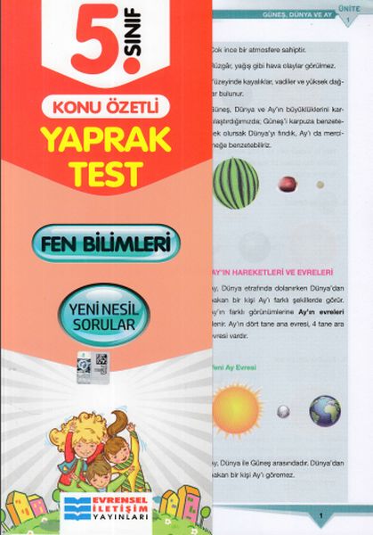 Evrensel 5 Sınıf Fen Bilimleri Konu Özetli Yaprak Test Yeni