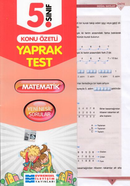 Evrensel 5 Sınıf Matematik Konu Özetli Yaprak Test Yeni