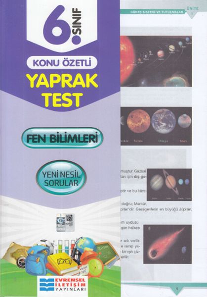 Evrensel 6 Sınıf Fen Bilimleri Konu Özetli Yaprak Test Yeni