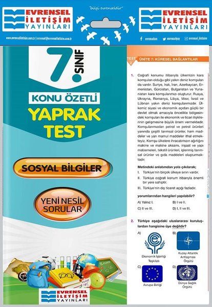 Evrensel İletişim 7Sınıf Sosyal Bilgiler Konu Özetli Yaprak Test Yeni