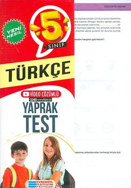 Evrensel İletişim 5 Sınıf Türkçe Yeni Nesil Video Çözümlü Yaprak Test