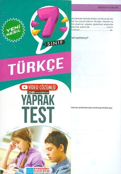 Evrensel İletişim 7 Sınıf Türkçe Yeni Nesil Video Çözümlü Yaprak Test