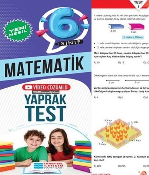 Evrensel İletişim 6 Sınıf Matematik Yeni Nesil Video Çözümlü Yaprak Test