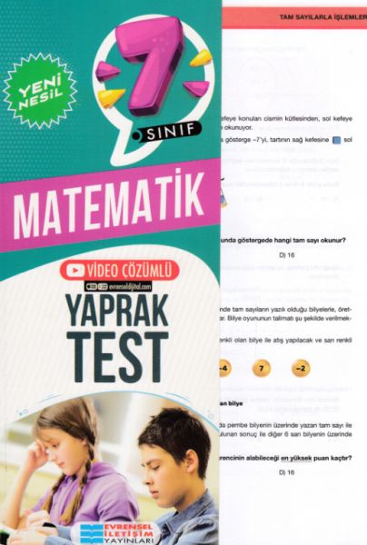 Evrensel İletişim 7 Sınıf Matematik Yeni Nesil Video Çözümlü Yaprak Test