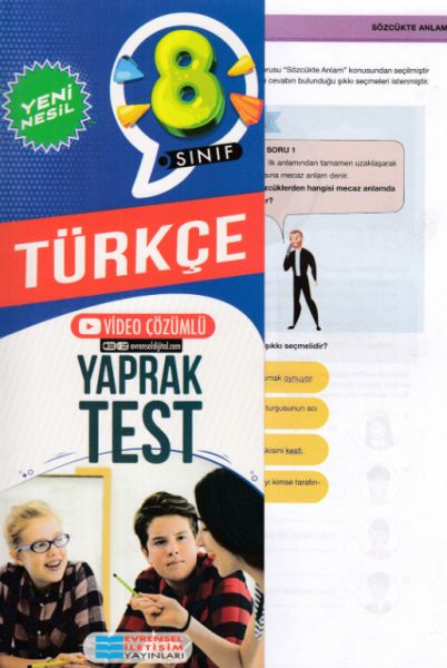 Evrensel İletişim 8 Sınıf Türkçe Yeni Nesil Video Çözümlü Yaprak Test