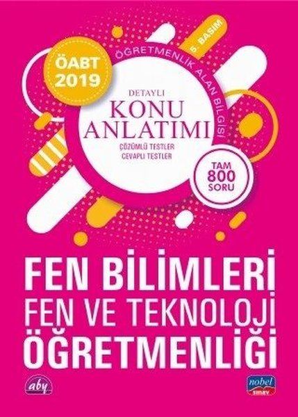 Nobel 2019 ÖABT Fen Bilimleri Fen ve Teknoloki Öğretmenliği Detaylı Konu Anlatımı Yeni