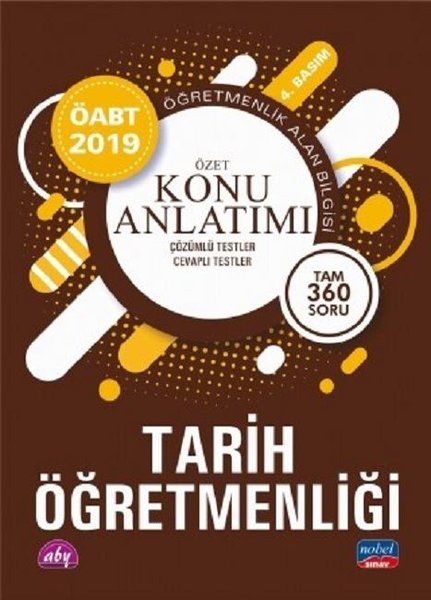 Nobel 2019 ÖABT Tarih Öğretmenliği  Özet Konu Anlatımı Yeni