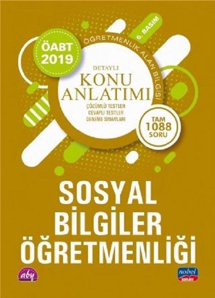 Nobel 2019 ÖABT Sosyal Bilgiler Öğretmenliği  Detaylı Konu Anlatımı Yeni