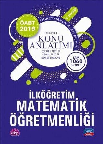 Nobel 2019 ÖABT İlköğretim Matematik Öğretmenliği Detaylı Konu Anlatımı Yeni