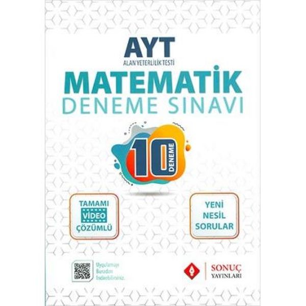 Sonuç AYT Matematik Tamamı Çözümlü 10 Deneme Yeni