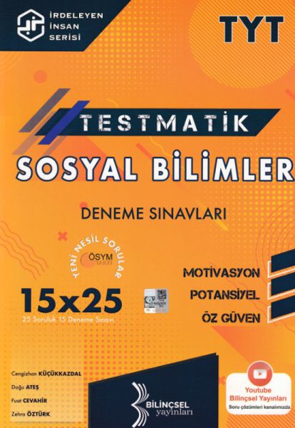 Bilinçsel 2021 TYT Testmatik Sosyal Bilimler Deneme Sınavları