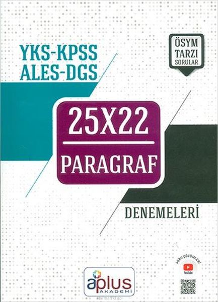 APlus YKS KPSS ALES DGS Paragraf 25x22 Denemeleri Yeni