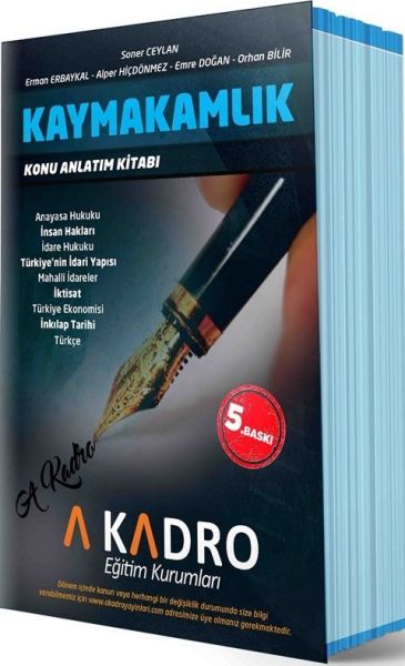 A Kadro 2020 Kaymakamlık Konu Anlatım Kitabı (Yeni)