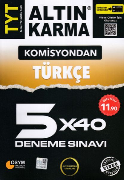 Altın Karma Komisyondan TYT Türkçe 5X40 Deneme Sınavı Yeni