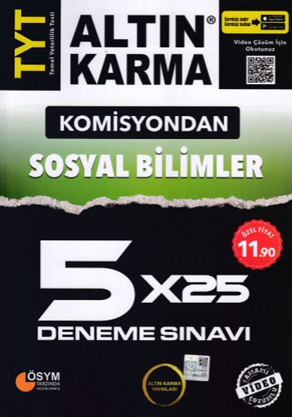 Altın Karma Komisyondan TYT Sosyal Bilimler 5x25 Deneme Sınavı Yeni