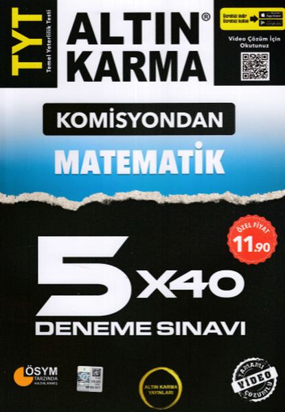 Altın Karma Komisyondan TYT Matematik 5x40 Deneme Sınavı Yeni