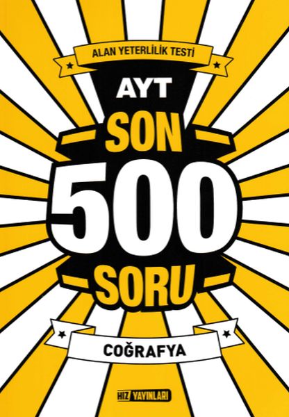 Hız AYT Son 500 Soru Coğrafya Yeni