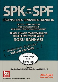 SPKSPF Temel Finans Matematiği ve Değerleme Yöntemleri Soru Bankası