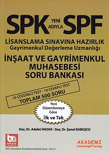 SPKSPF İnşaat ve Gayrimenkul Muhasebesi Soru Bankası