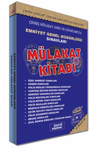 Tercih Akademi Emniyet Genel Müdürlüğü Sınavları Sonrası Mülakat Kitabı CDli