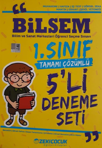 Zeki Çocuk Bilsem 1 Sınıf Tamamı Çözümlü 5` li Deneme Seti