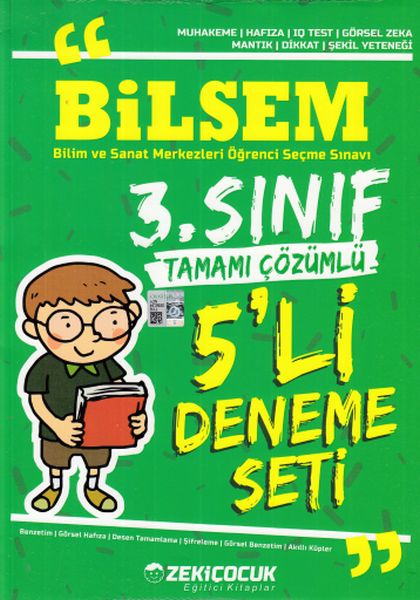 Çözüm Akademi 3 Sınıf Bilsem 5li Deneme Seti Yeni