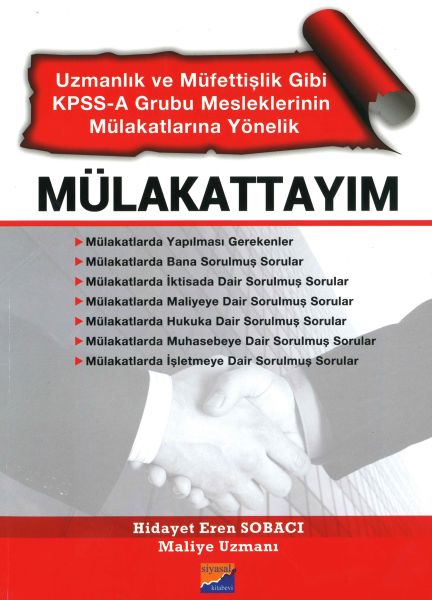 Uzmanlık ve Müfettişlik Gibi KPSSA Grubu Mesleklerinin Mülakatlarına Yönelik