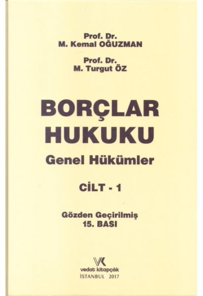 Borçlar Hukuku Genel Hükümler Cilt1