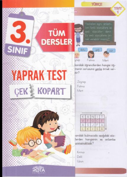 Rota 3Sınıf Tüm Dersler Çek Kopart Yaprak Test Yeni