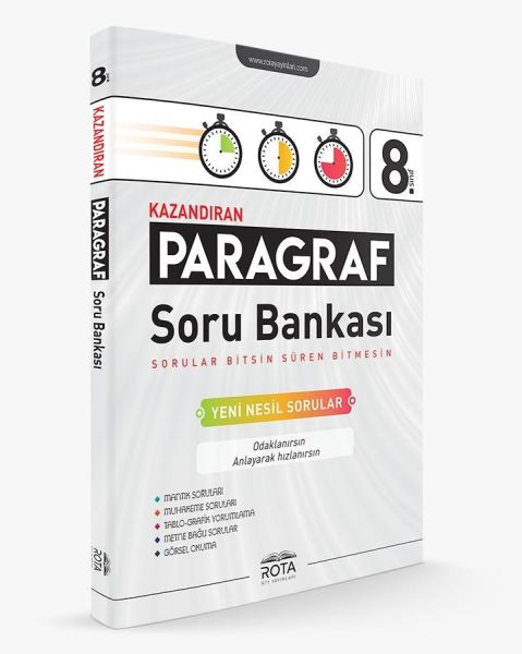 Rota 8 Sınıf Kazandıran Paragraf Soru Bankası Yeni