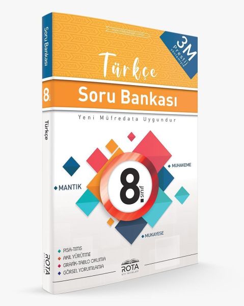 Rota 8Sınıf Türkçe Soru Bankası 3M Prestij Yeni