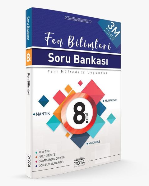 Rota 8 Sınıf Fen Bilimleri Soru Bankası 3M Prestij Yeni