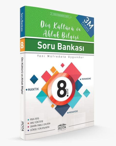 Rota 8 Sınıf Din Kültürü ve Ahlak Bilgisi Soru Bankası 3M Prestij Yeni