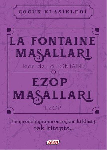 Çocuk Klasikleri  La Fontaine Masalları  Ezop Masalları