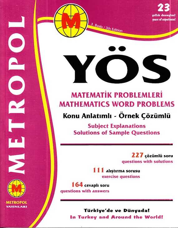 Metropol YÖS Matematik Problemleri Konu Anlatımlı  Örnek Çözümlü Yeni