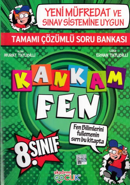 Akademi Çocuk 8 Sınıf Kankam Fen Yeni Müfredat ve Sınav Sistemine Uygun Soru Bankası