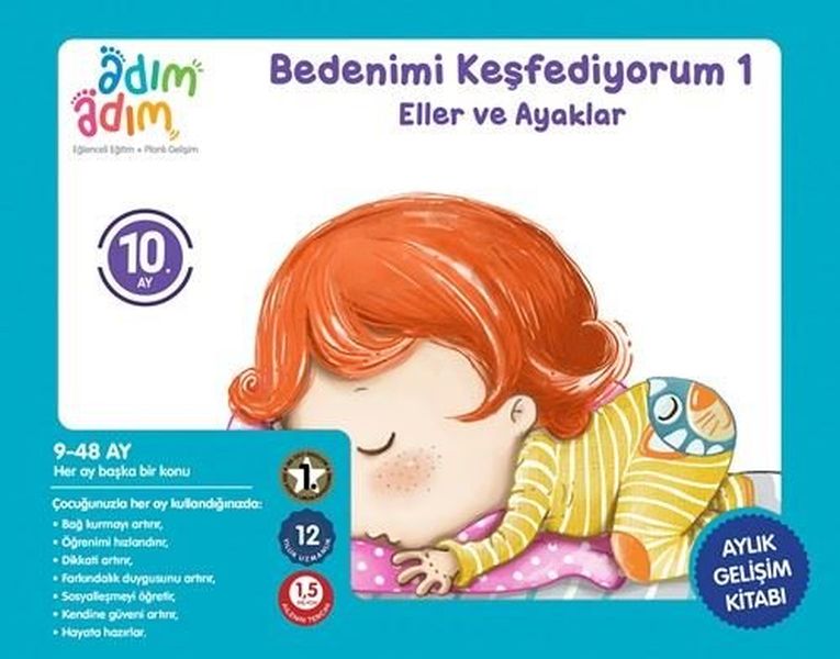 Bedenimi Keşfediyorum 1  Eller ve Ayaklar 10 Ay Gelişim Kitabı