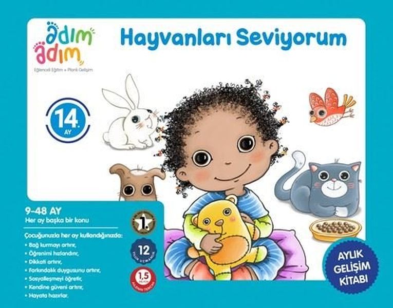 Hayvanları Seviyorum  14 Ay Gelişim Kitabı