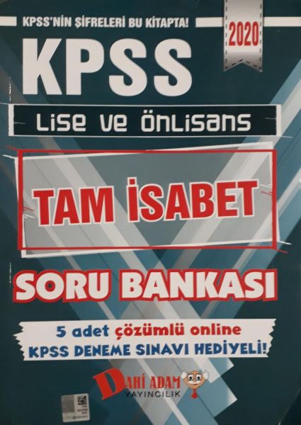 Dahi Adam KPSS 2020 Lise ve Önlisans Tam İsabet Soru Bankası Yeni