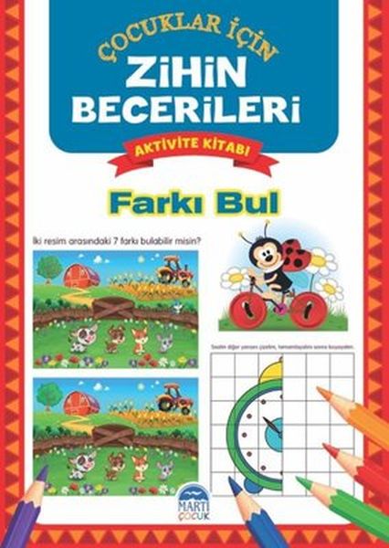 Farkı Bul  Çocuklar İçin Zihin Becerileri Aktivite Kitabı